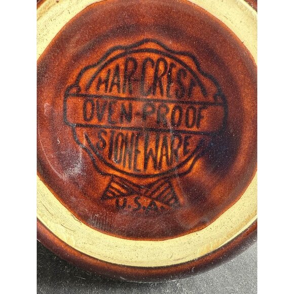 Vtg Marcrest Daisy & Dot Brown Stoneware Carafe Pitcher Jug 10" Oven Proof USA - Picture 8 of 8